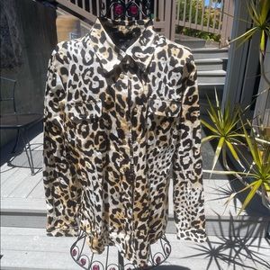 Leopard button up